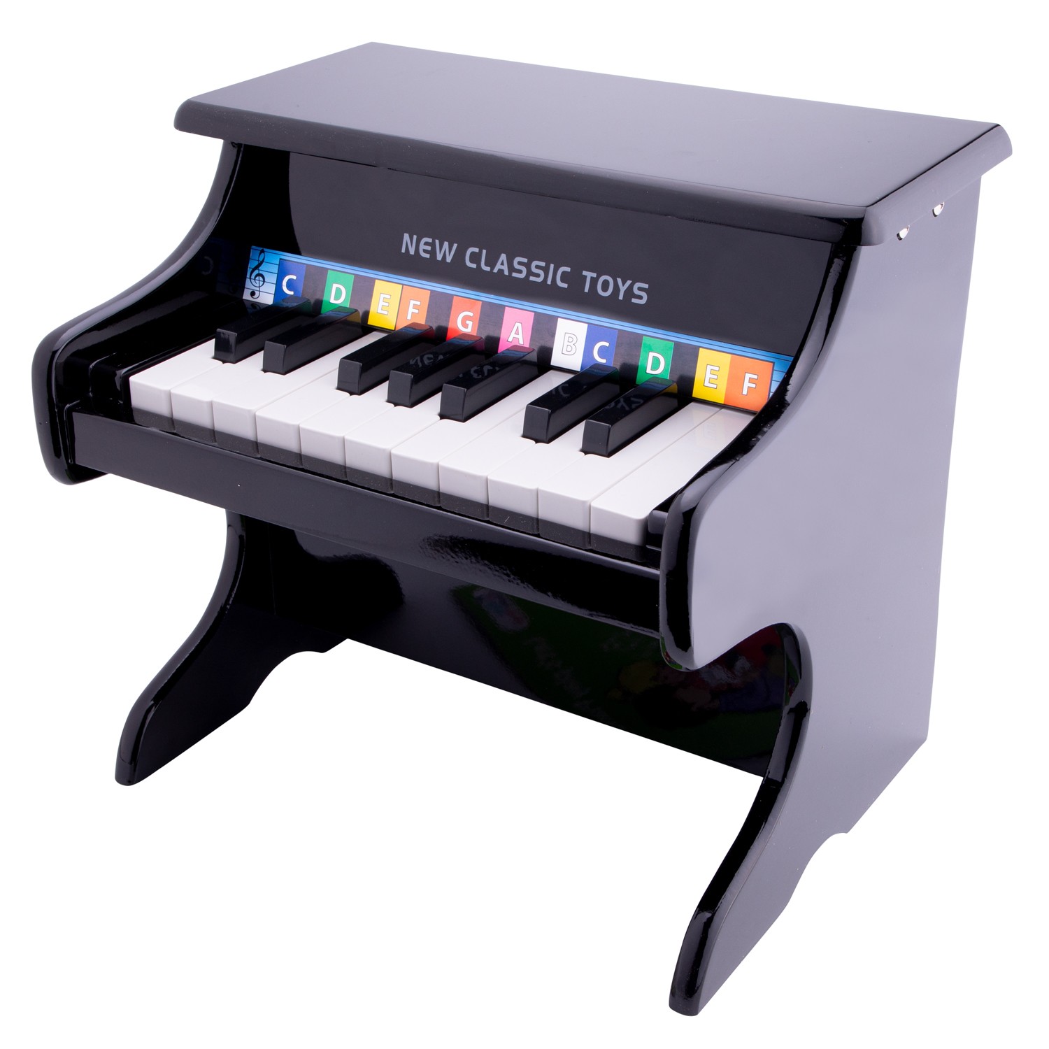 jas hoofd Ligatie Piano - Zwart - 18 toetsen | New Classic Toys