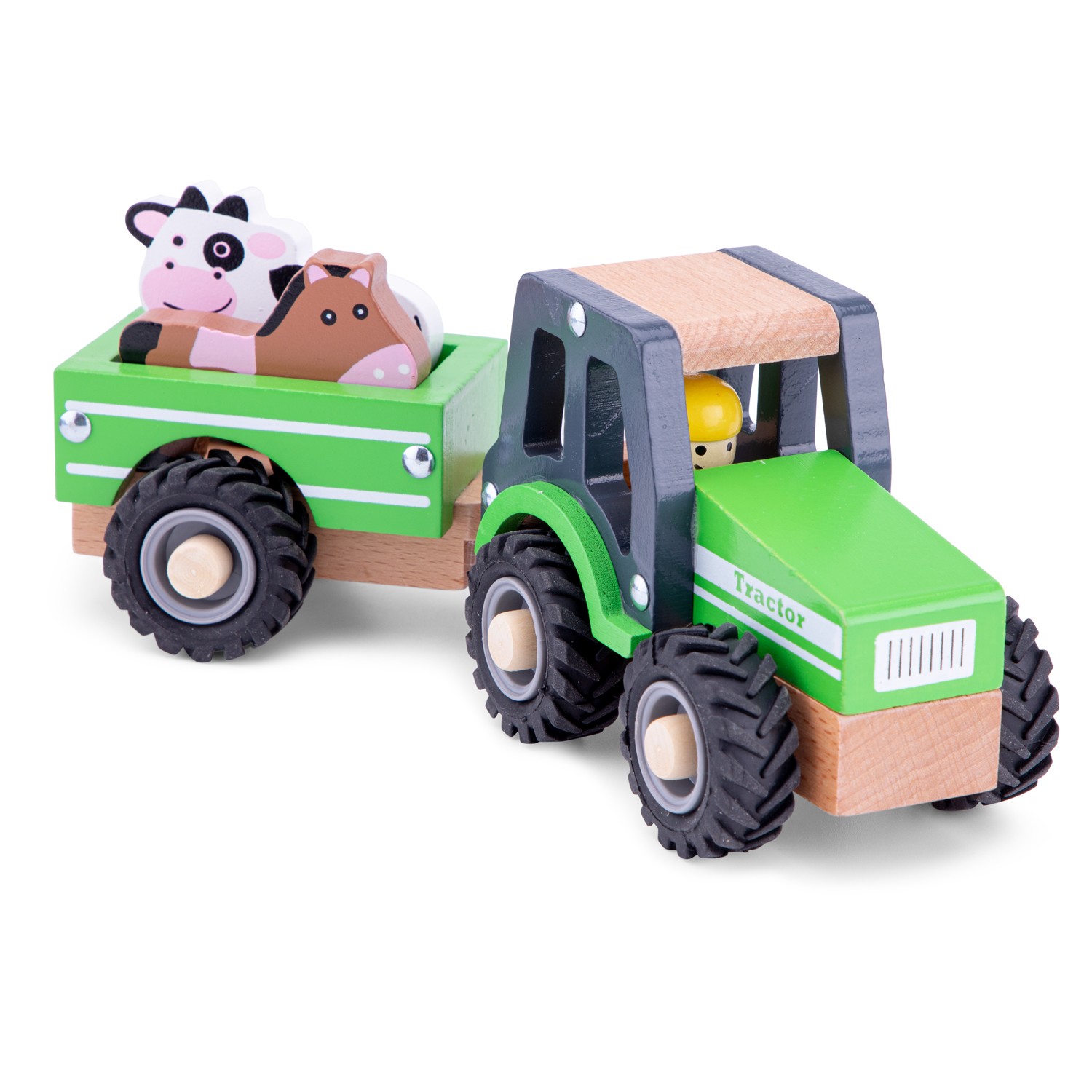 Terughoudendheid doolhof Beter Tractor met Aanhanger - Dieren | New Classic Toys
