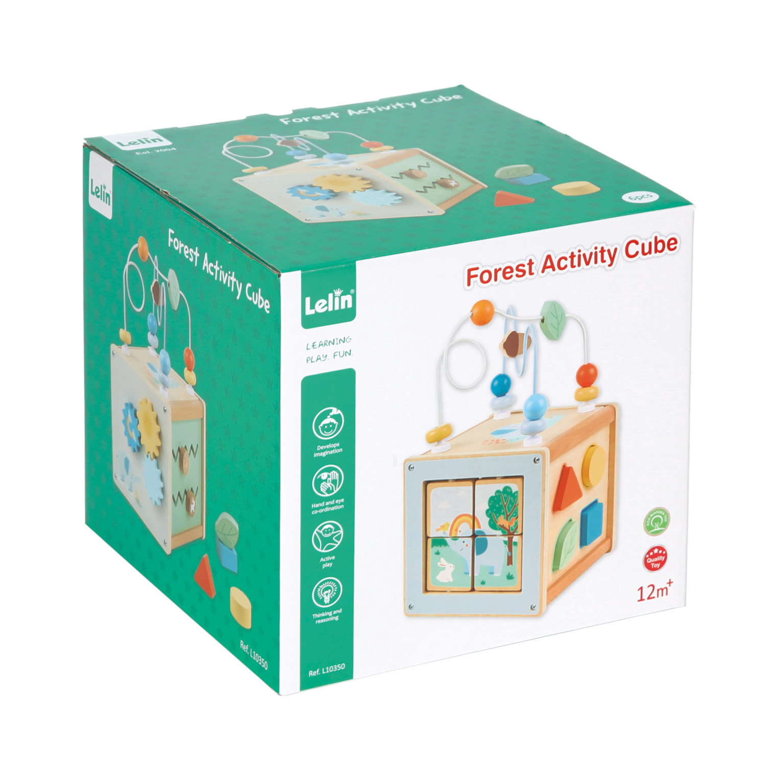 TOWO Houten Activity Centre Triangle speelgoed - Houten alfabet blokken